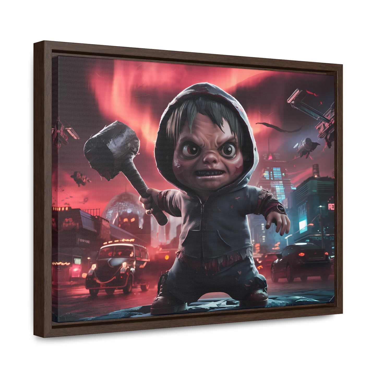 "Revenge of the Tiny Titan" - Gallery Canvas Wraps, Horizontal Frame