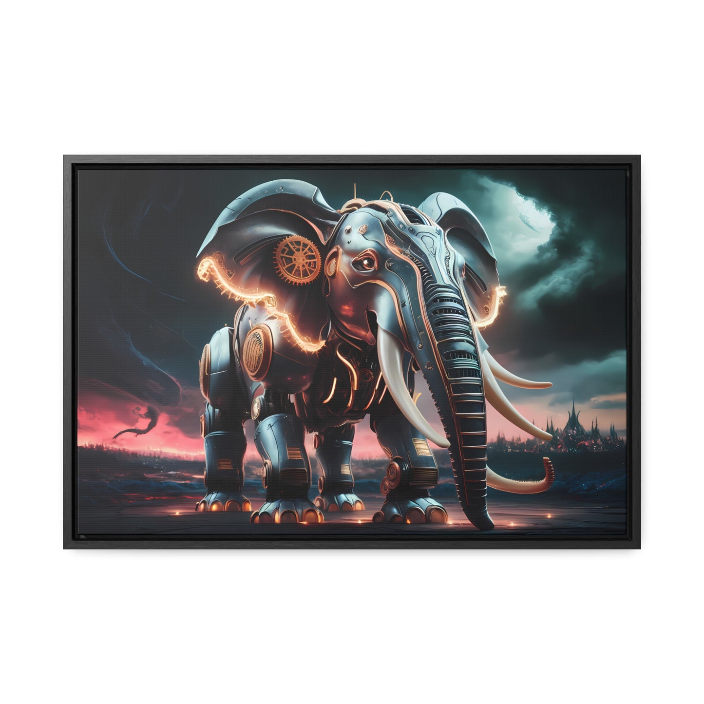 "Clockwork Titan" - Gallery Canvas Wraps, Horizontal Frame