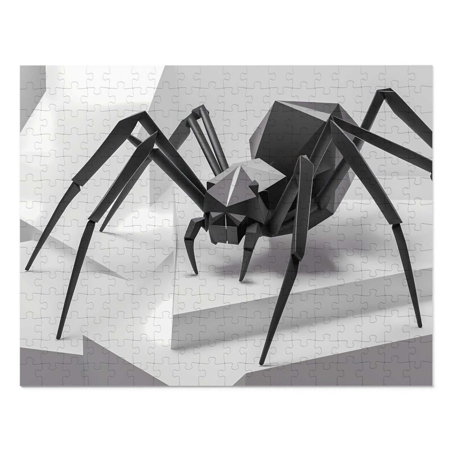 Geometric Arachnid in a Monochrome Maze - Jigsaw Puzzle (30, 110, 252, 500,1000-Piece)