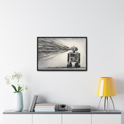 Echoes of the Machine Mind - Gallery Canvas Wraps, Horizontal Frame