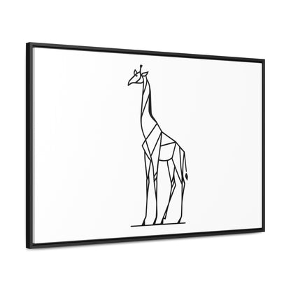 Geometric Giraffe Silhouette - Gallery Canvas Wraps, Horizontal Frame