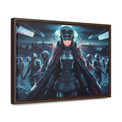 Cybernetic Enforcer: Rise of the Neon Syndicate - Gallery Canvas Wraps, Horizontal Frame