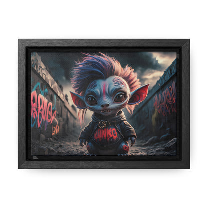 Rebel Gremlin in the Neon Alley - Gallery Canvas Wraps, Horizontal Frame