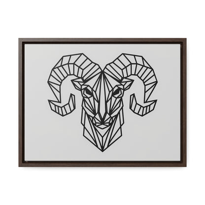 Geometric Ram's Head - Gallery Canvas Wraps, Horizontal Frame