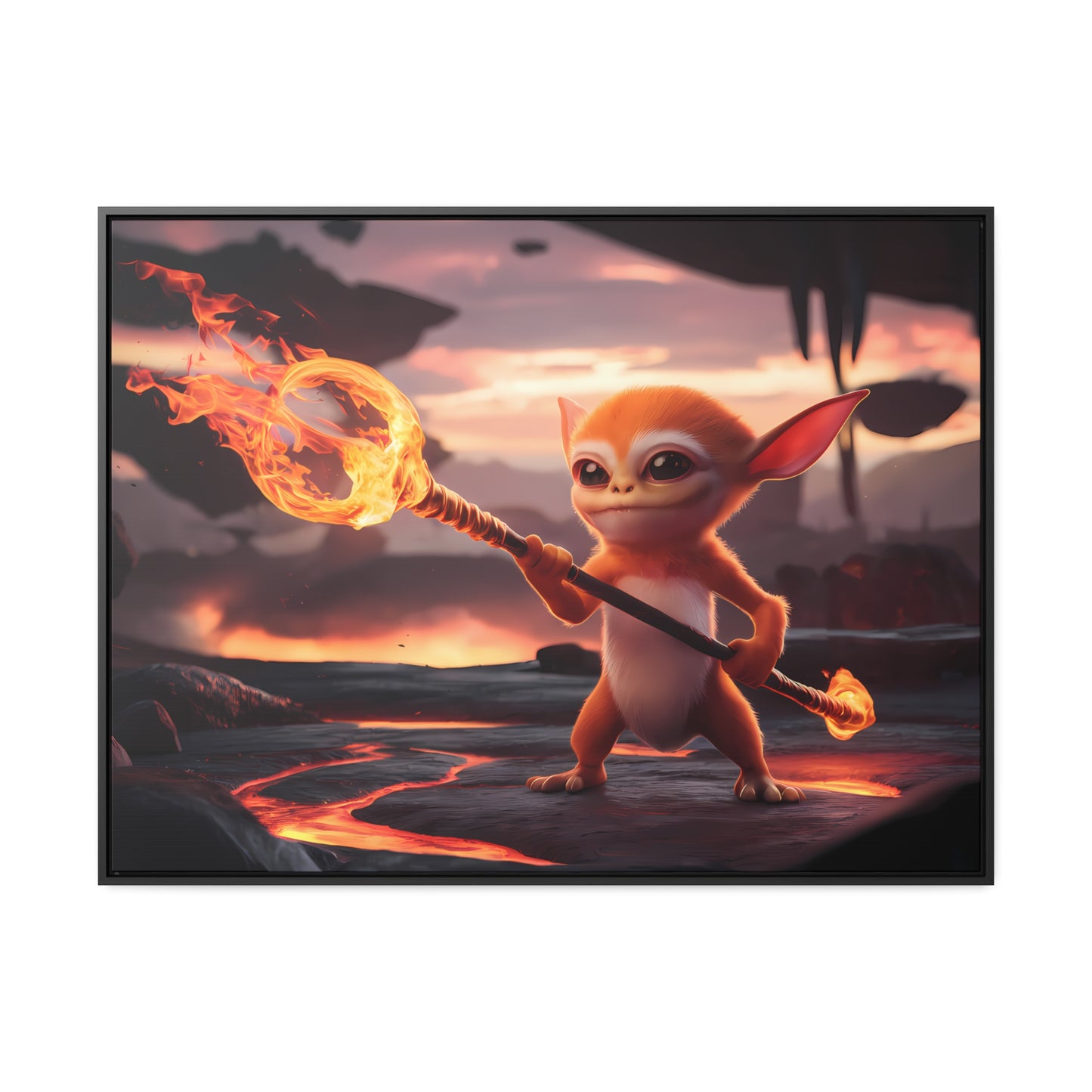 "Guardian of the Flame" - Gallery Canvas Wraps, Horizontal Frame