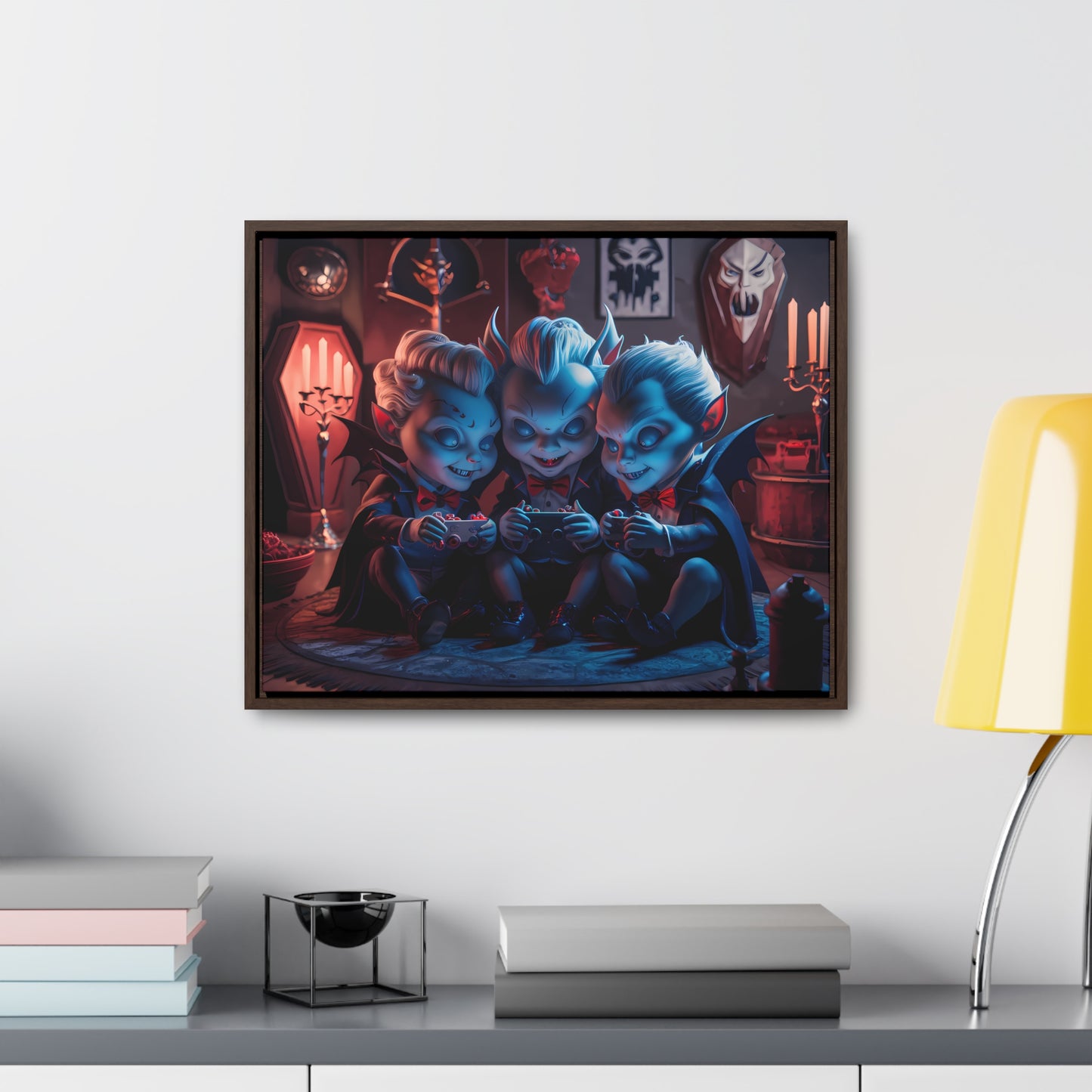 "Night of the Gaming Vampires" - Gallery Canvas Wraps, Horizontal Frame