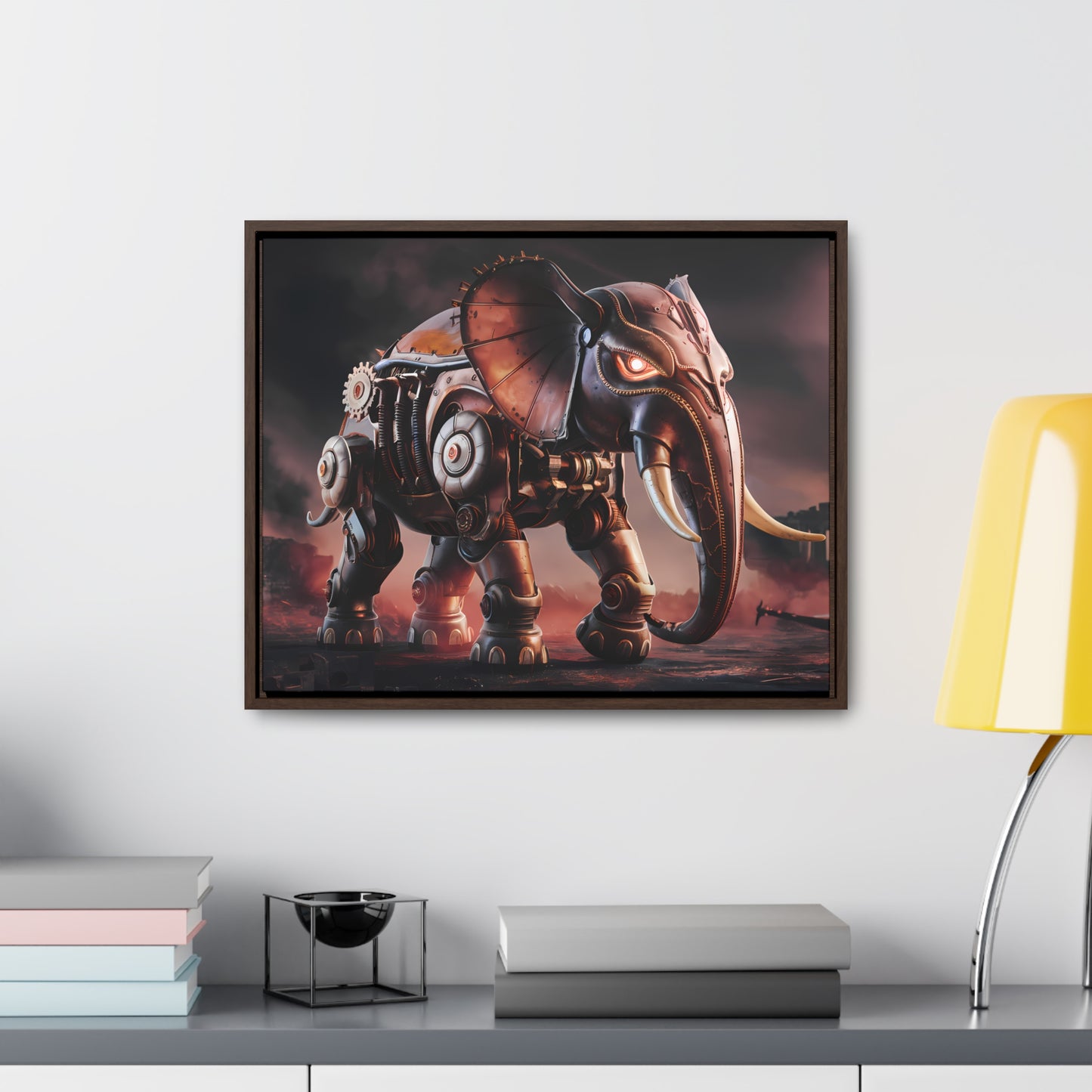 "Mechanized Titan of the Wasteland" - Gallery Canvas Wraps, Horizontal Frame