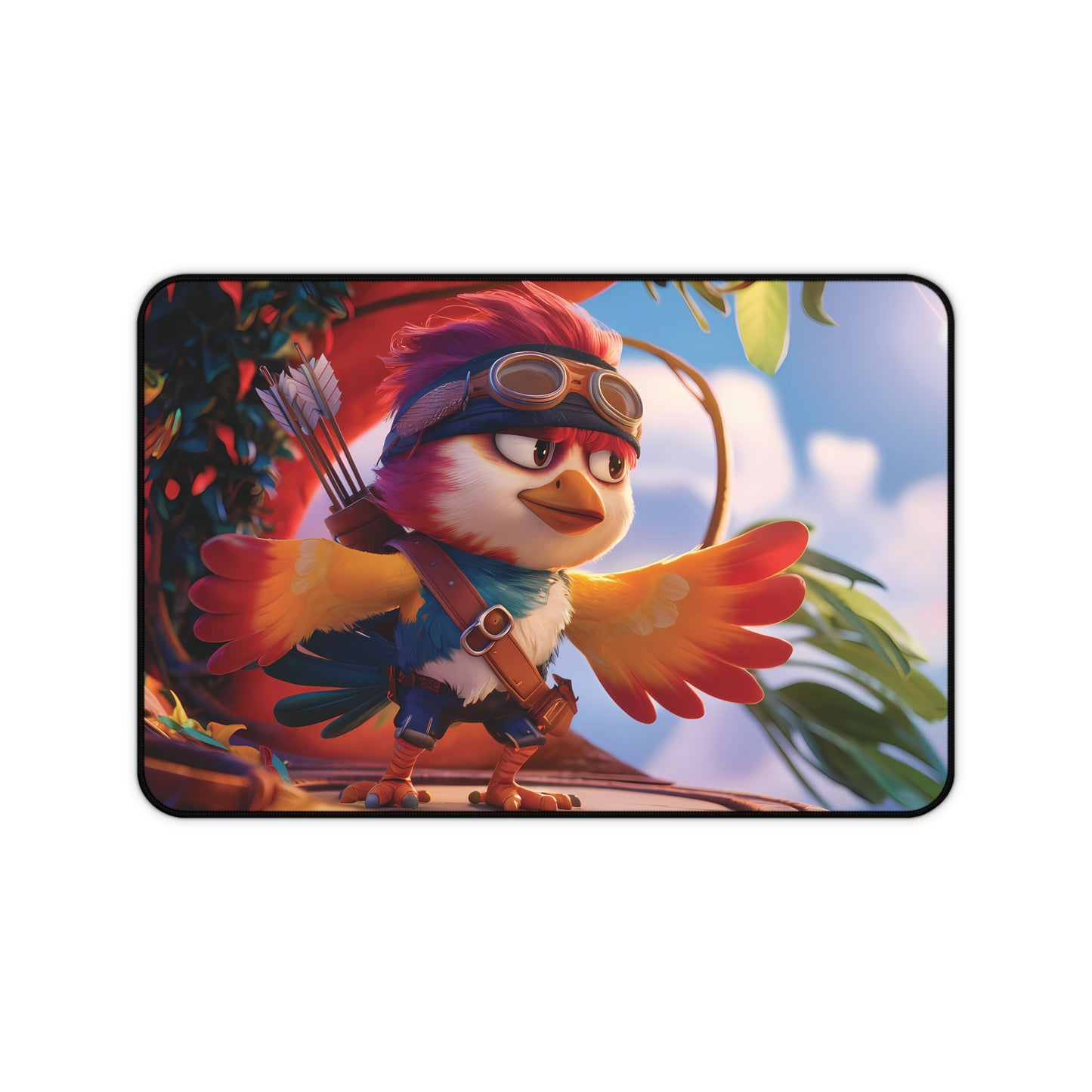 Cute hunting Bird - Desk Mat