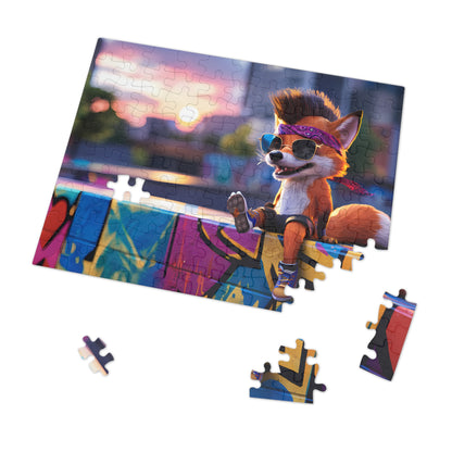 Sunset Vibes with a Cool Fox - Jigsaw Puzzle (30, 110, 252, 500,1000-Piece)