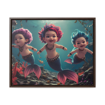 Aquatic Mischief - Gallery Canvas Wraps, Horizontal Frame