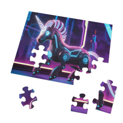 Neon Cyber Unicorn - Jigsaw Puzzle (30, 110, 252, 500,1000-Piece)