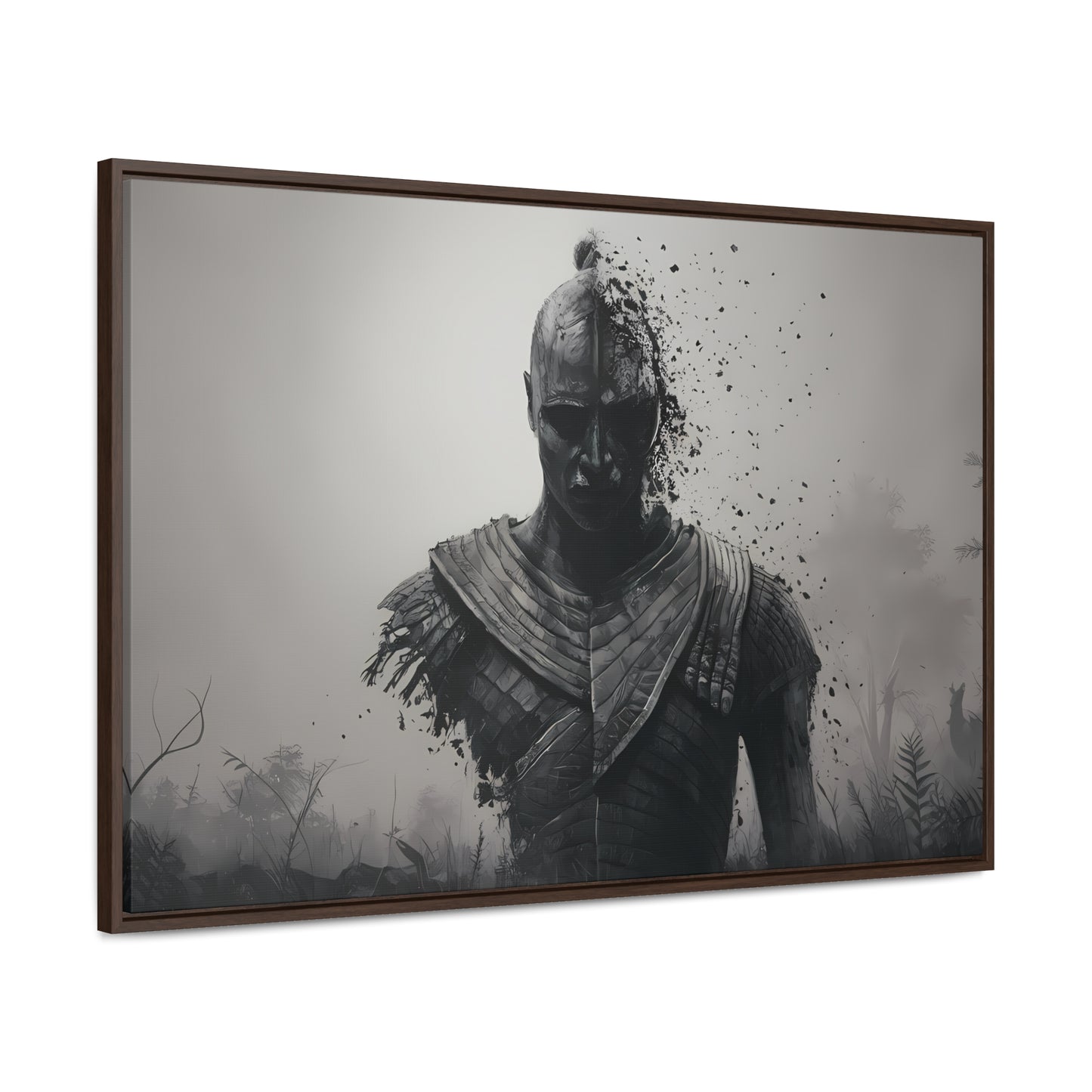 "Fragmented Warrior" - Gallery Canvas Wraps, Horizontal Frame