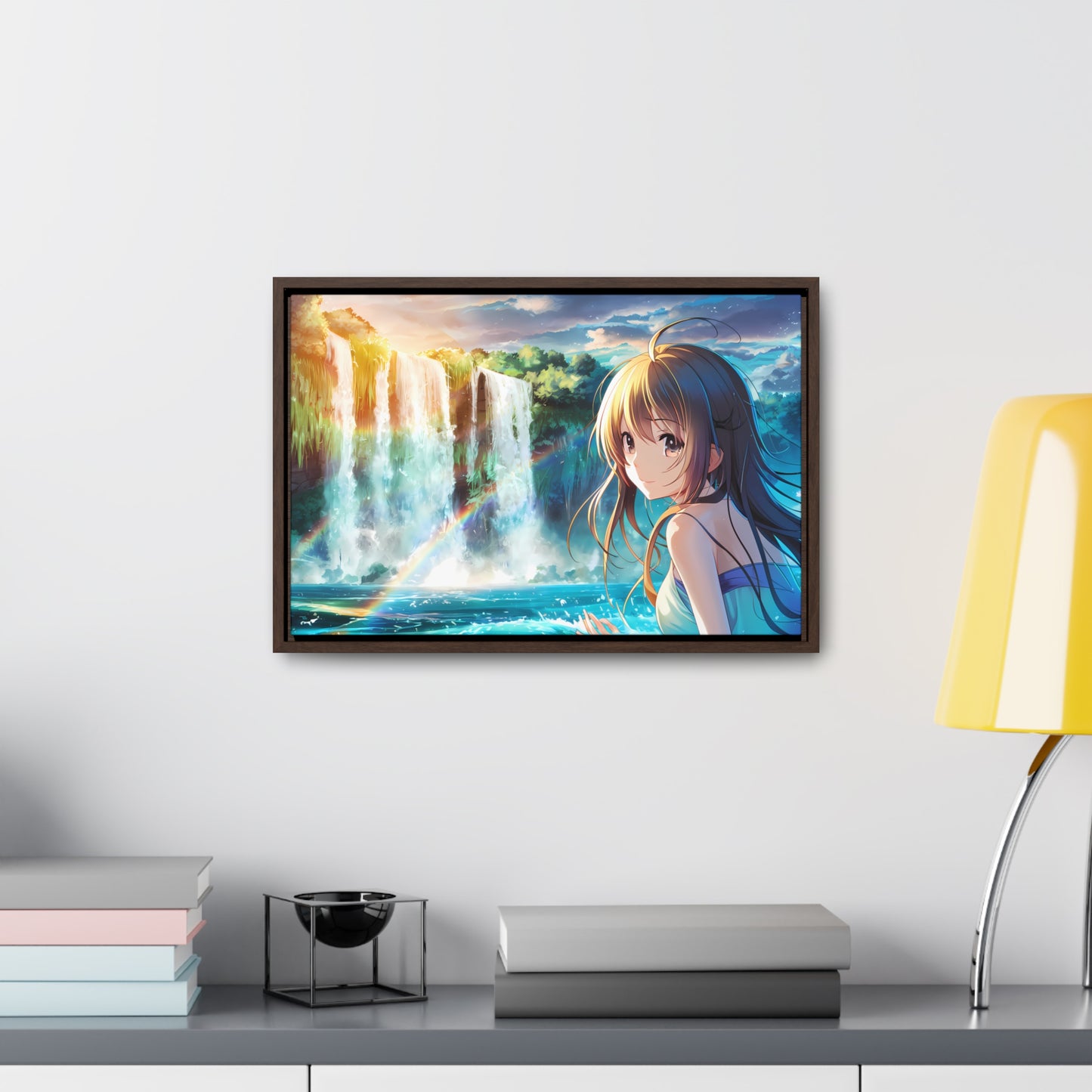 Whispers of the Waterfall - Gallery Canvas Wraps, Horizontal Frame