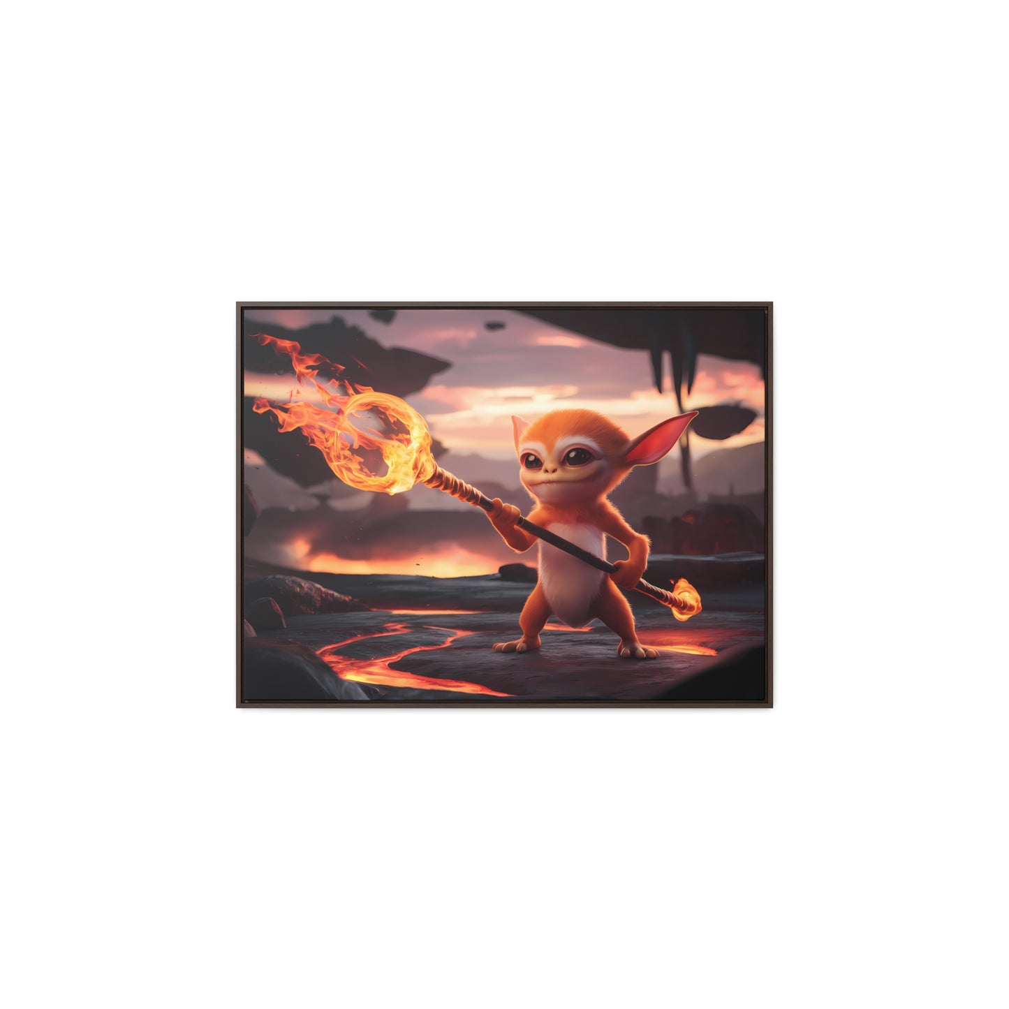 "Guardian of the Flame" - Gallery Canvas Wraps, Horizontal Frame