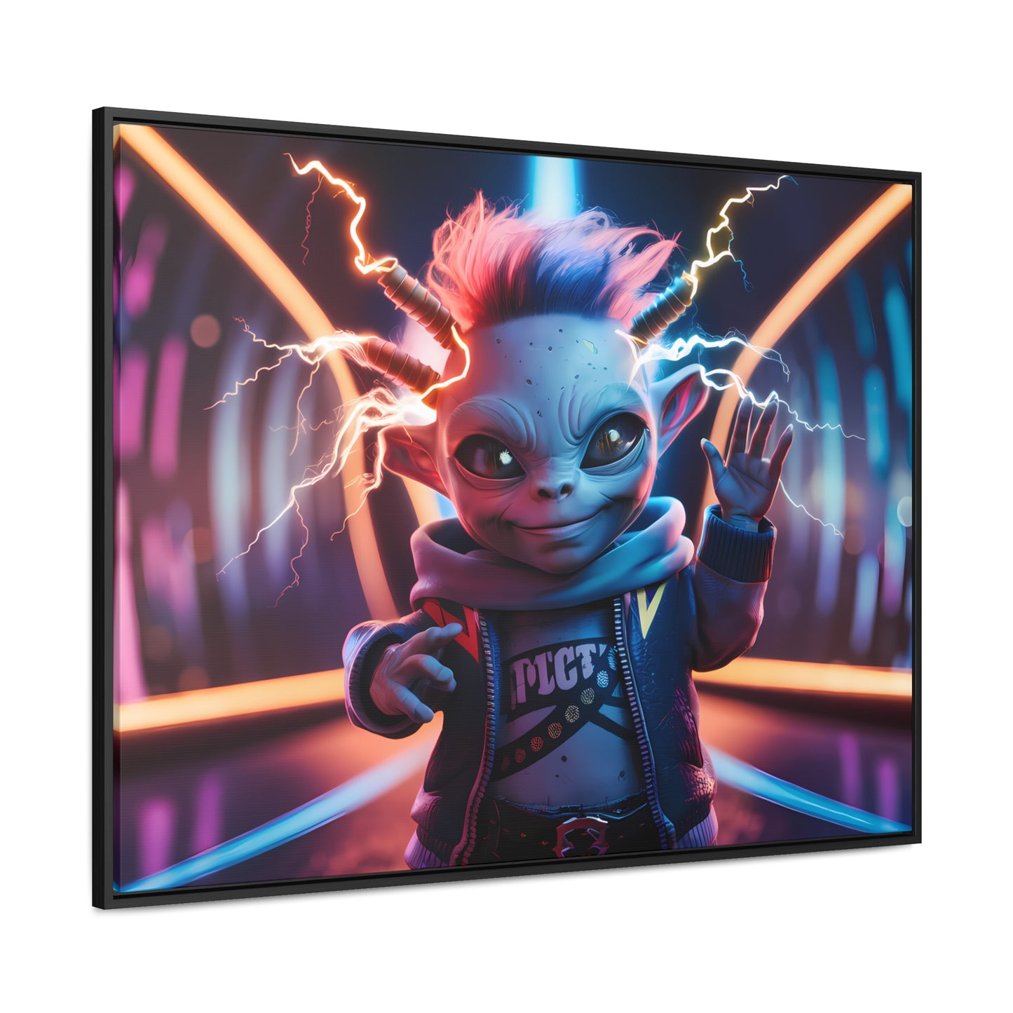 "Neon Spark" - Gallery Canvas Wraps, Horizontal Frame