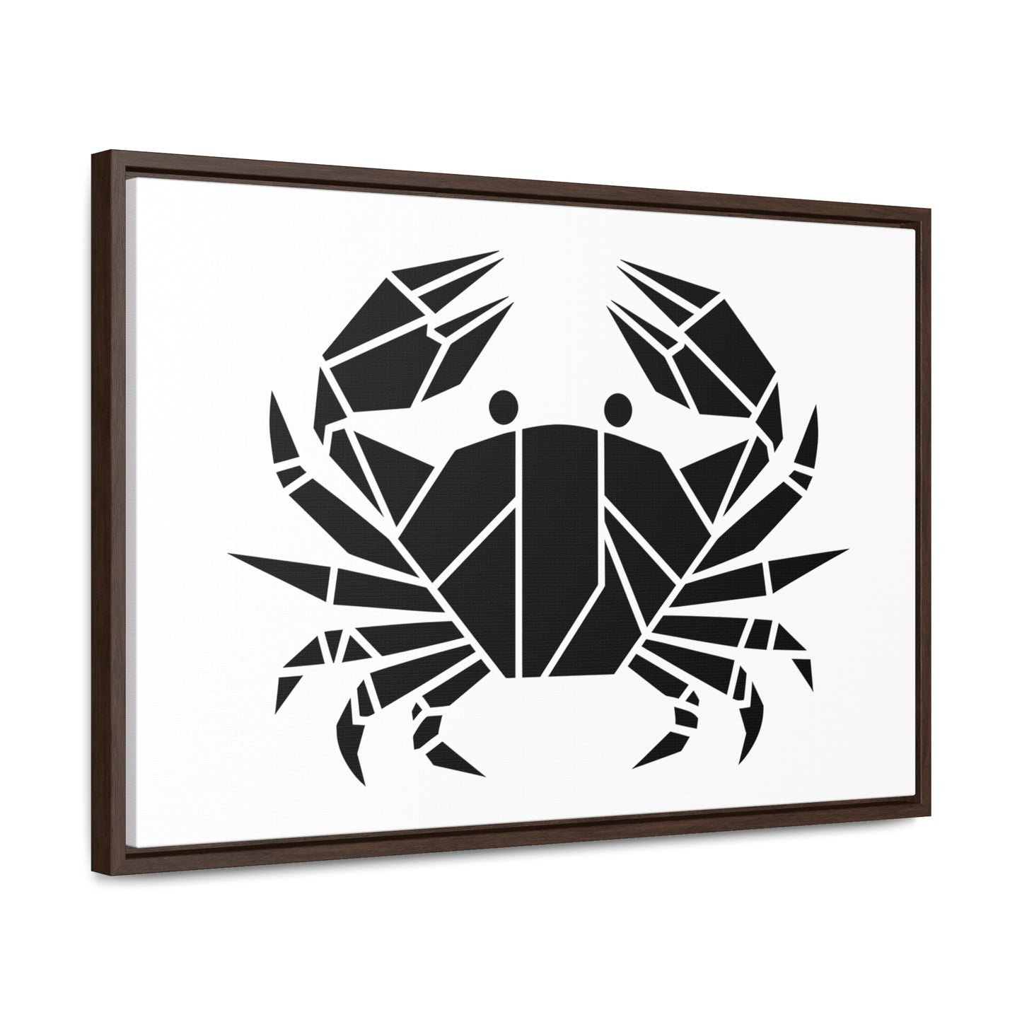 Geometric Crab Design - Gallery Canvas Wraps, Horizontal Frame