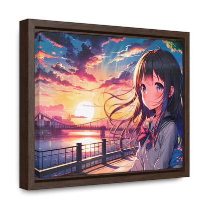 Sunset Reflections: A Silent Promise - Gallery Canvas Wraps, Horizontal Frame