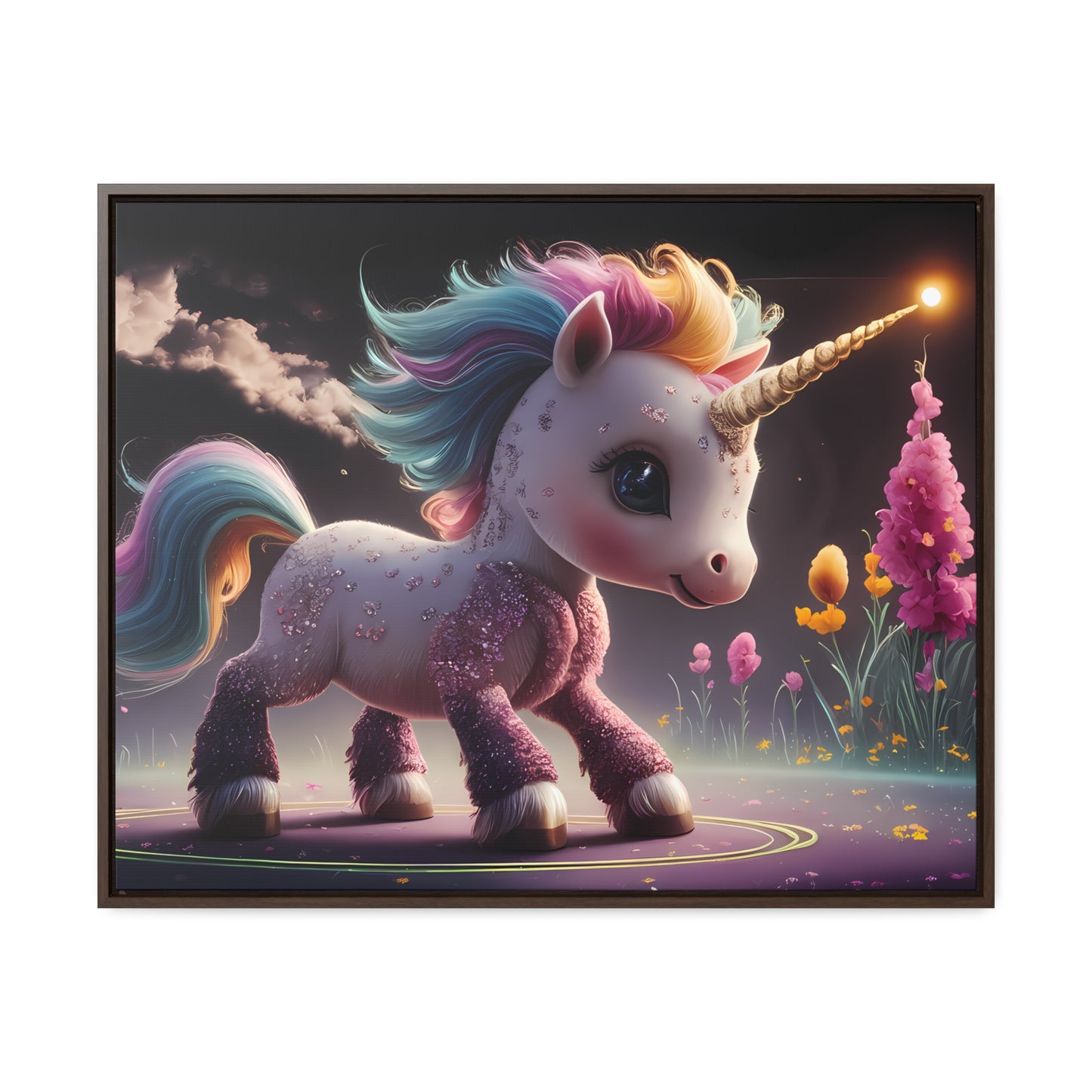 "Twilight Spark of the Enchanted Meadow" - Gallery Canvas Wraps, Horizontal Frame