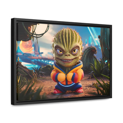 "Desert Champion: The Prickly Warrior" - Gallery Canvas Wraps, Horizontal Frame