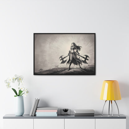 Warrior of the Twilight Plains - Gallery Canvas Wraps, Horizontal Frame