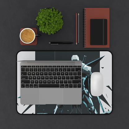 Digital geometric Warrior - Desk Mat