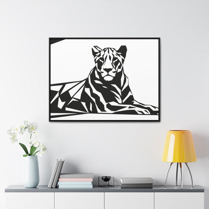 Majestic Geometric Tiger - Gallery Canvas Wraps, Horizontal Frame