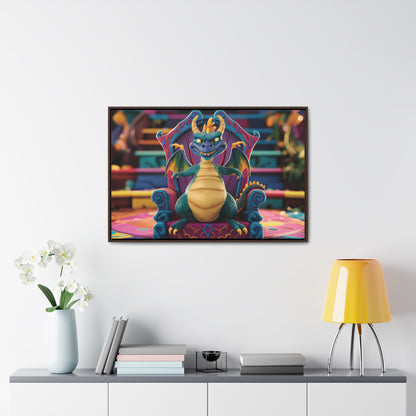 Dragon King on His Throne - Gallery Canvas Wraps, Horizontal Frame