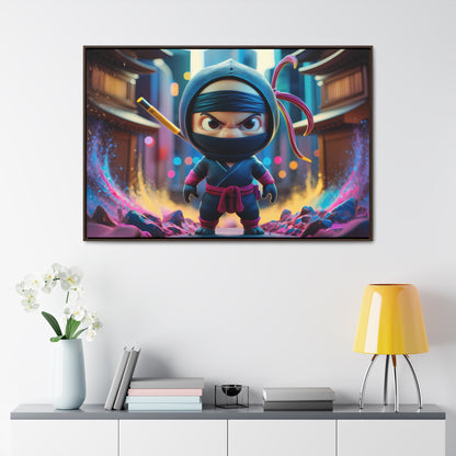 Tiny Ninja, Big Attitude - Gallery Canvas Wraps, Horizontal Frame