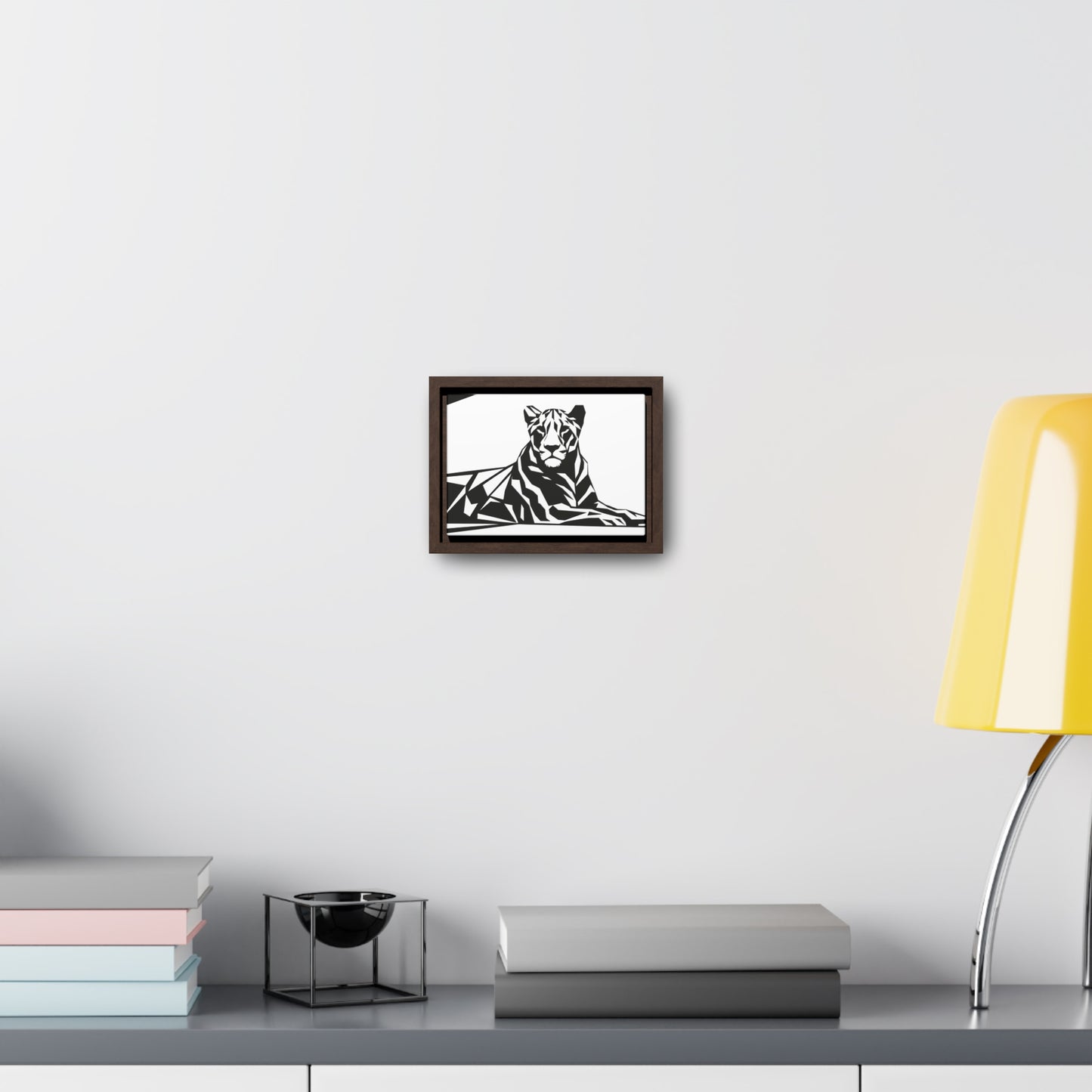 Majestic Geometric Tiger - Gallery Canvas Wraps, Horizontal Frame