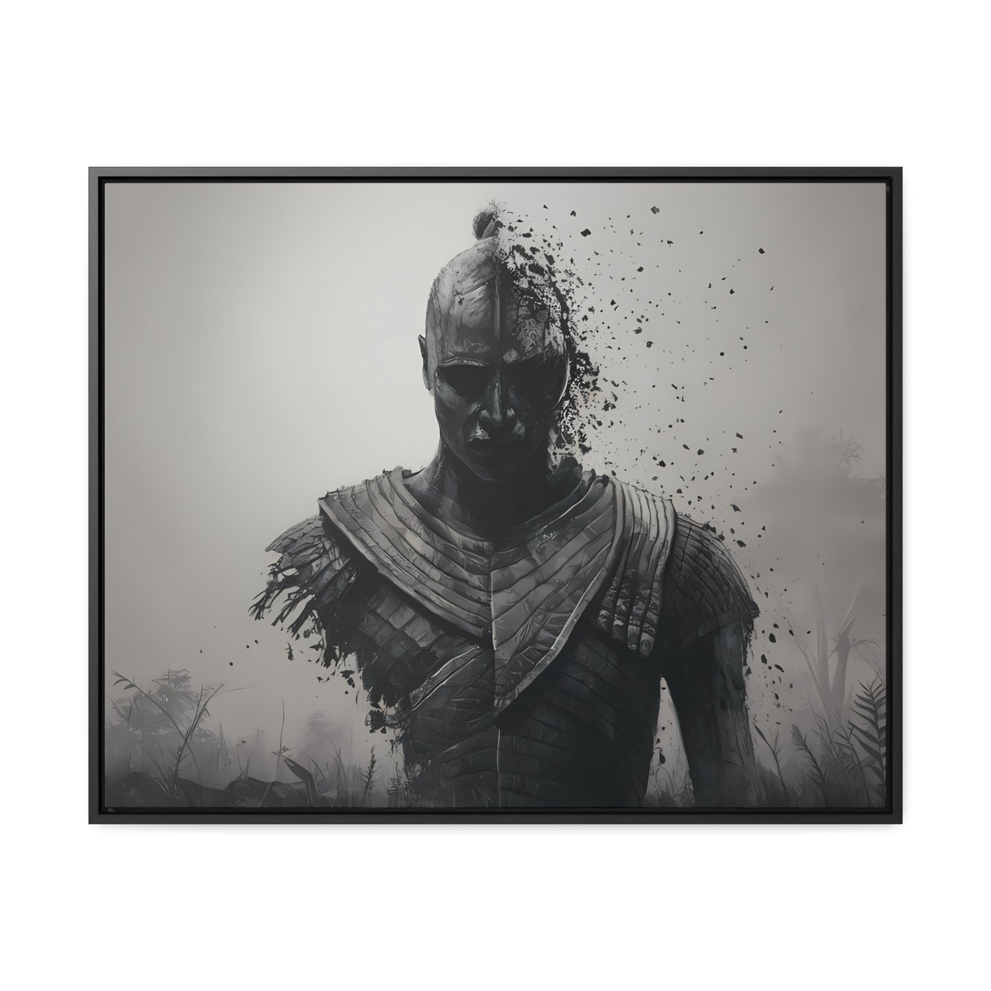 "Fragmented Warrior" - Gallery Canvas Wraps, Horizontal Frame