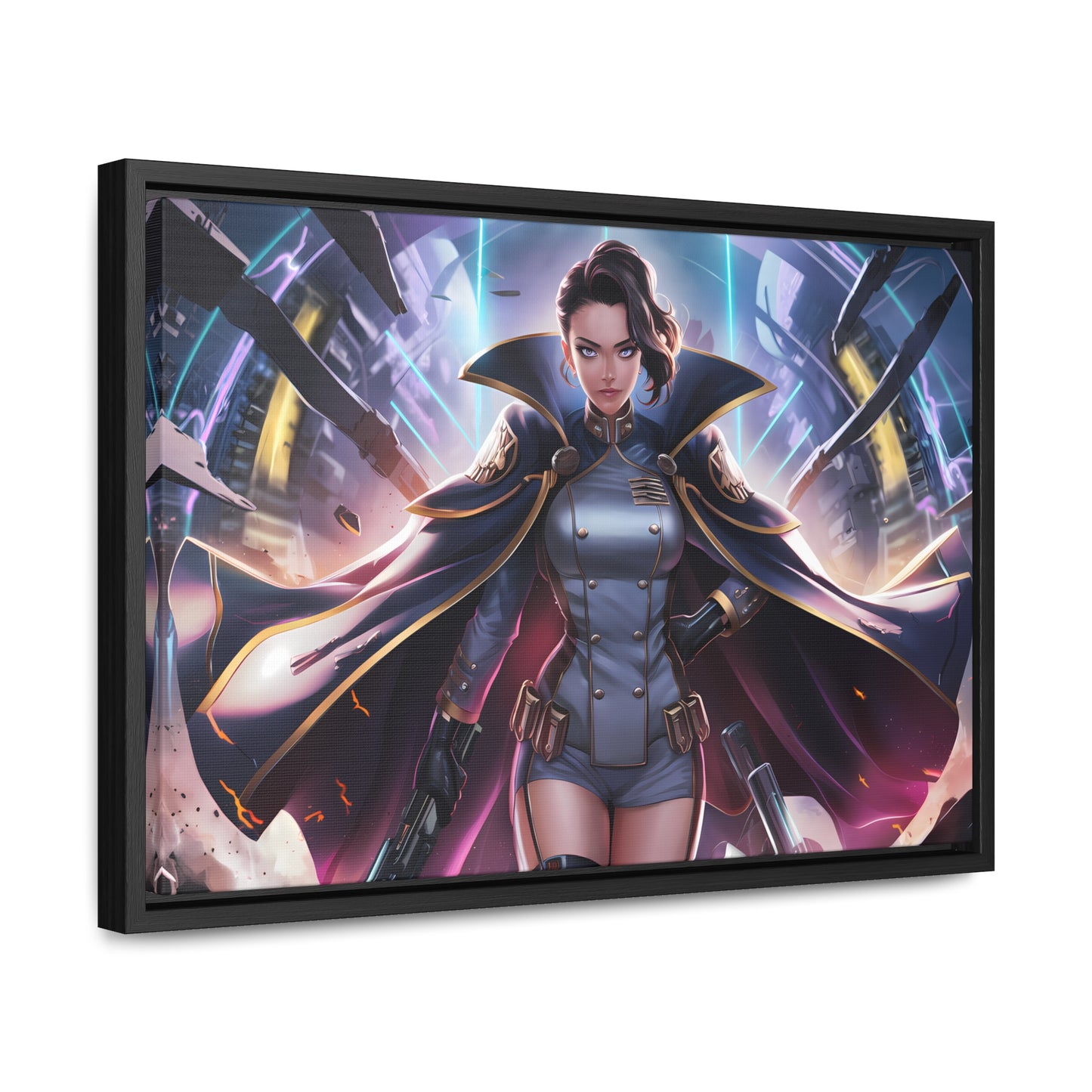 Commander of the Neon Storm - Gallery Canvas Wraps, Horizontal Frame