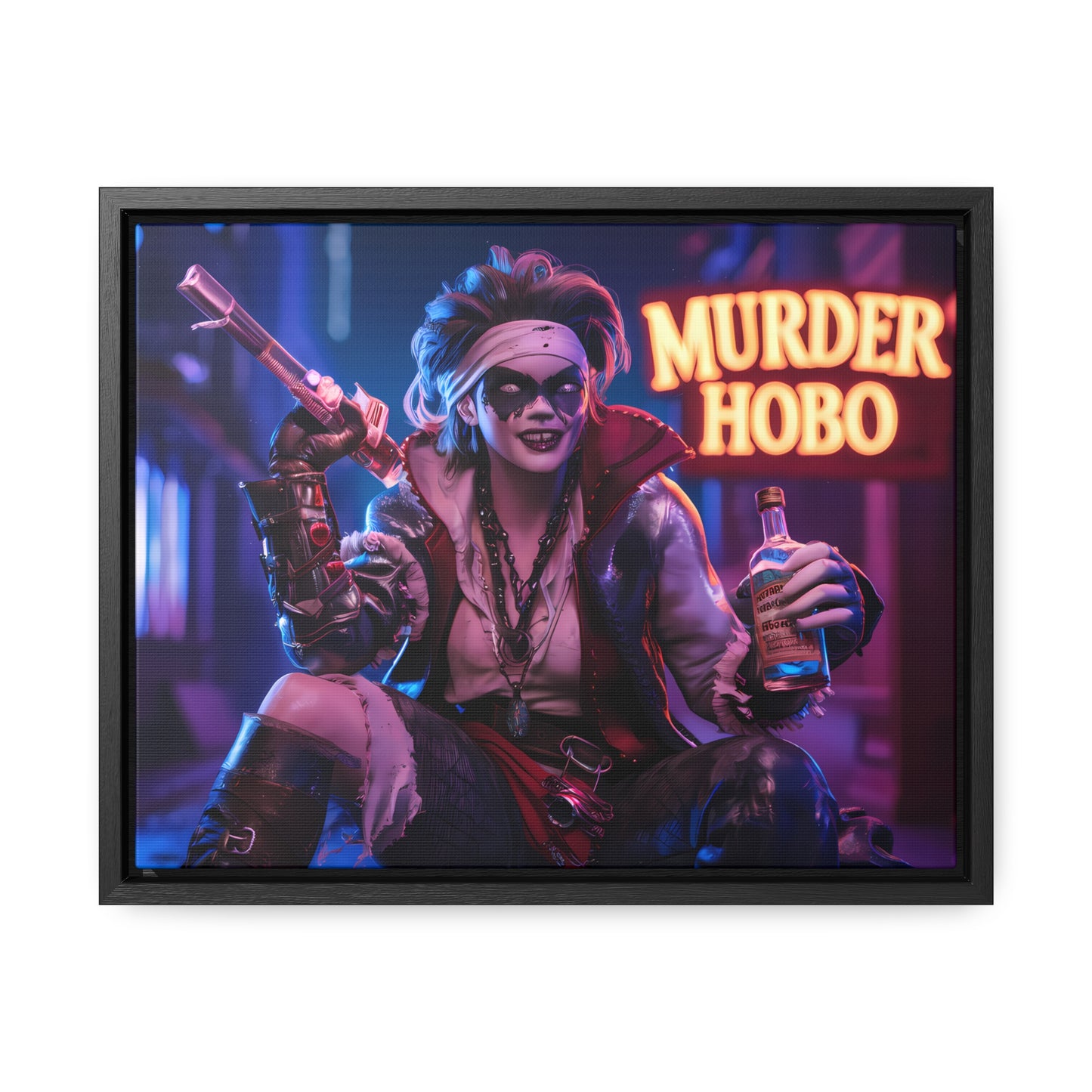 Neon Anarchy - Gallery Canvas Wraps, Horizontal Frame