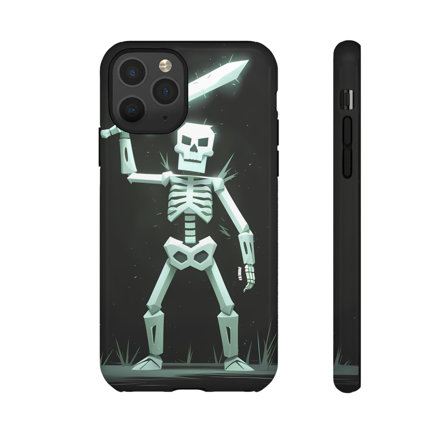 Geometric Skeleton Swordsman - Smartphone Tough Cases