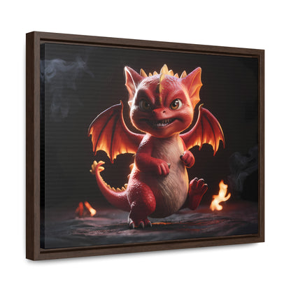 "Fiery Little Guardian" - Gallery Canvas Wraps, Horizontal Frame