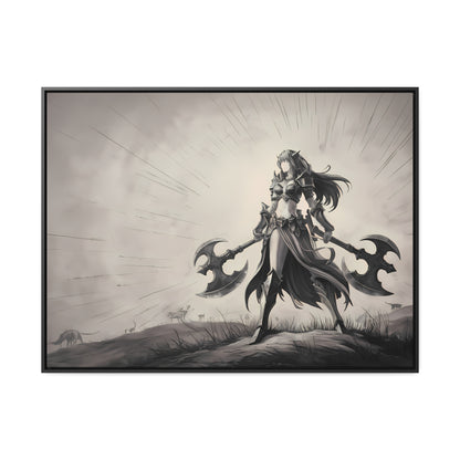 Warrior of the Twilight Plains - Gallery Canvas Wraps, Horizontal Frame