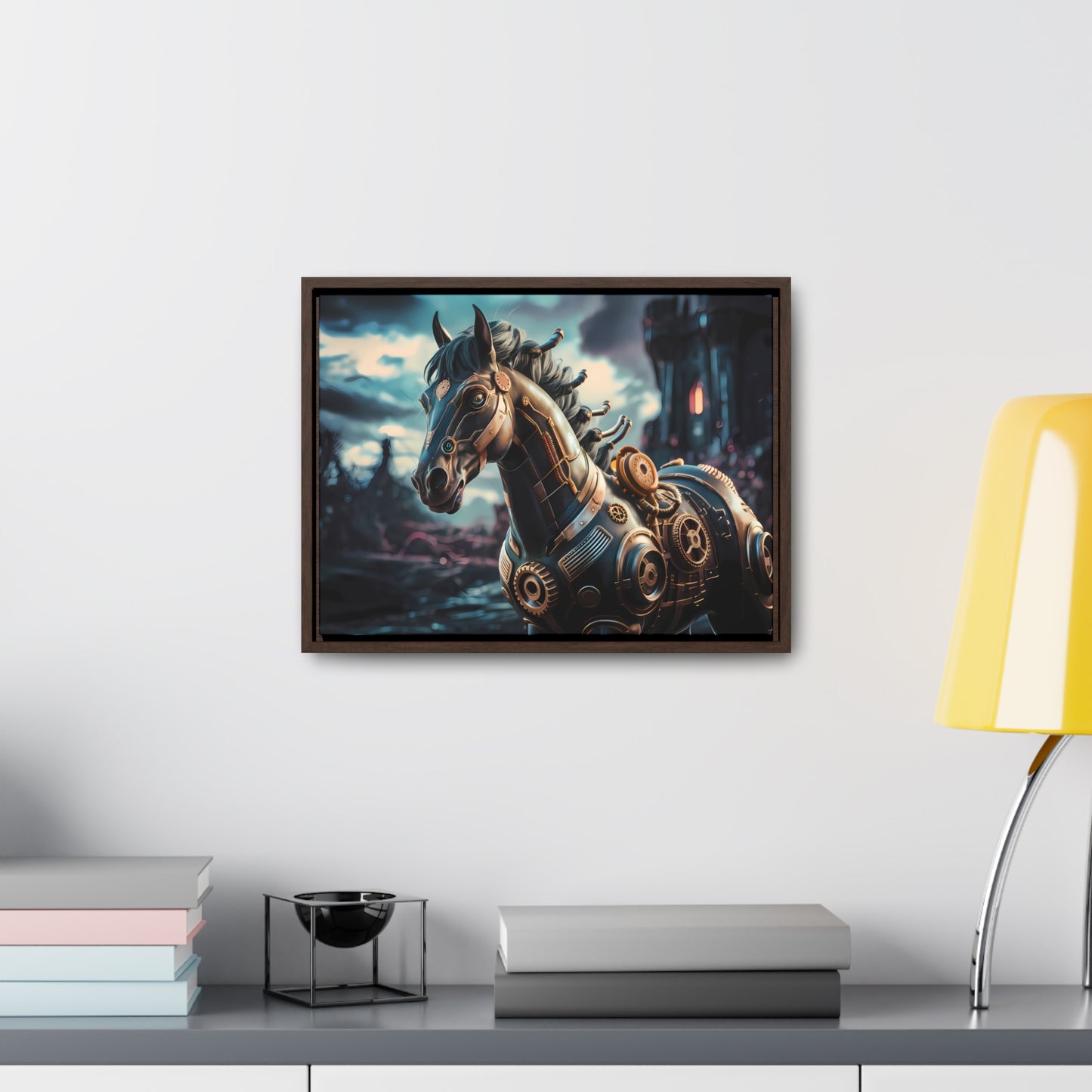 The Mechanical Steed of Dystopia - Gallery Canvas Wraps, Horizontal Frame