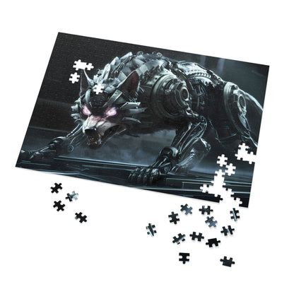 Cybernetic Wolf Sentinel - Jigsaw Puzzle (30, 110, 252, 500,1000-Piece)