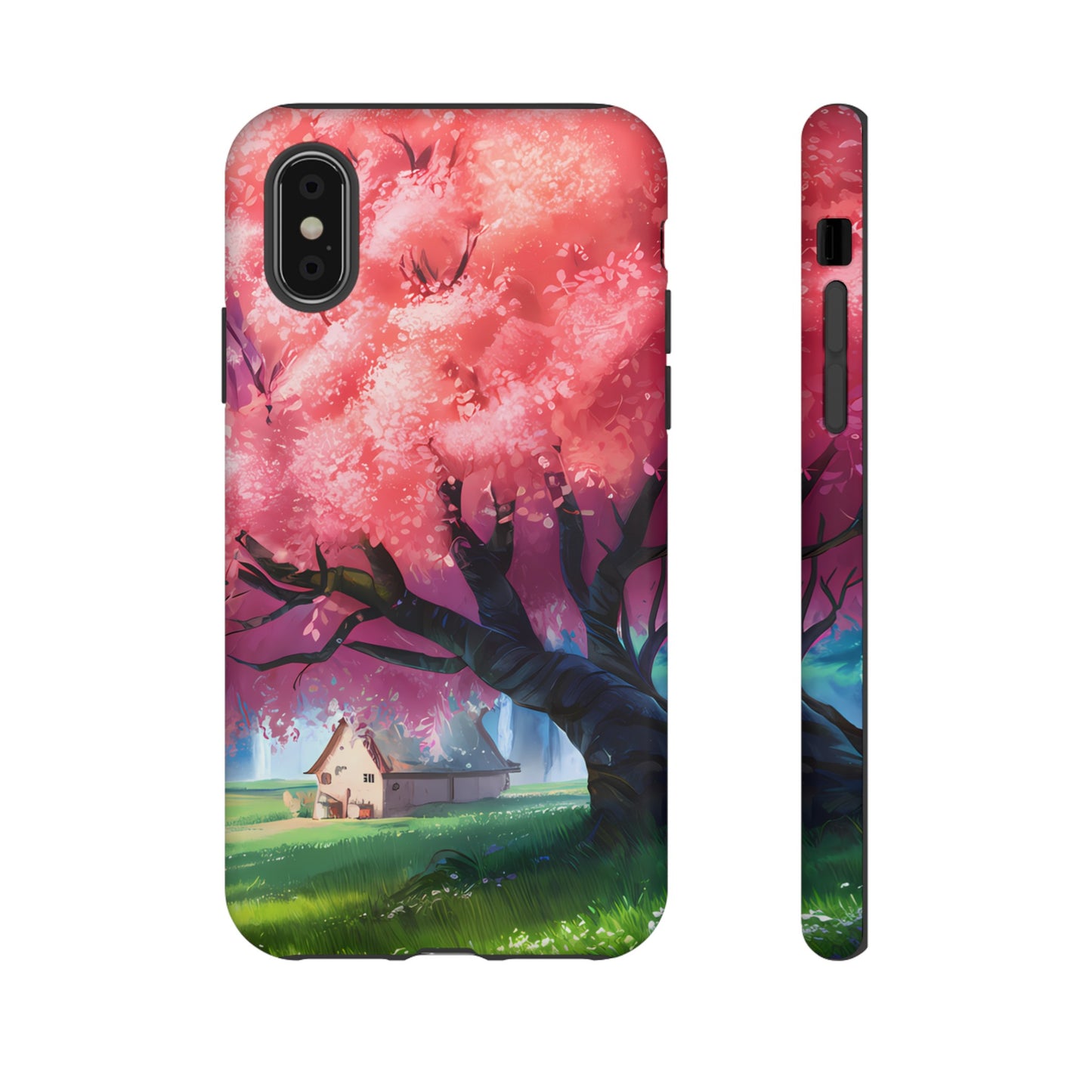 Idyllic Cherry Blossom and a Hut - Smartphone Tough Cases