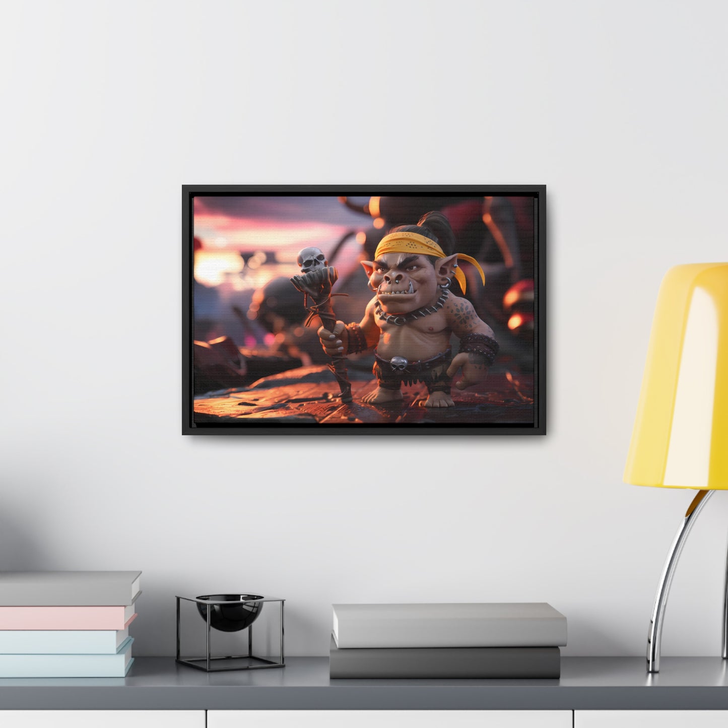 Goblin Warlord at Sunset - Gallery Canvas Wraps, Horizontal Frame