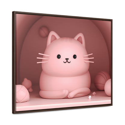 Purrfectly Pink Serenity - Gallery Canvas Wraps, Horizontal Frame