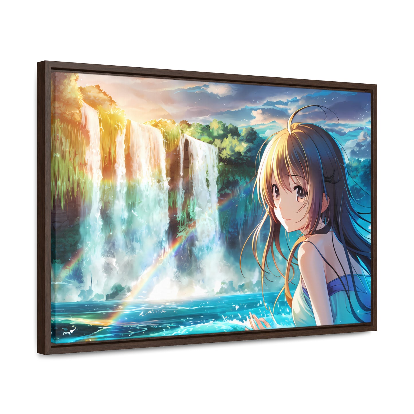 Whispers of the Waterfall - Gallery Canvas Wraps, Horizontal Frame