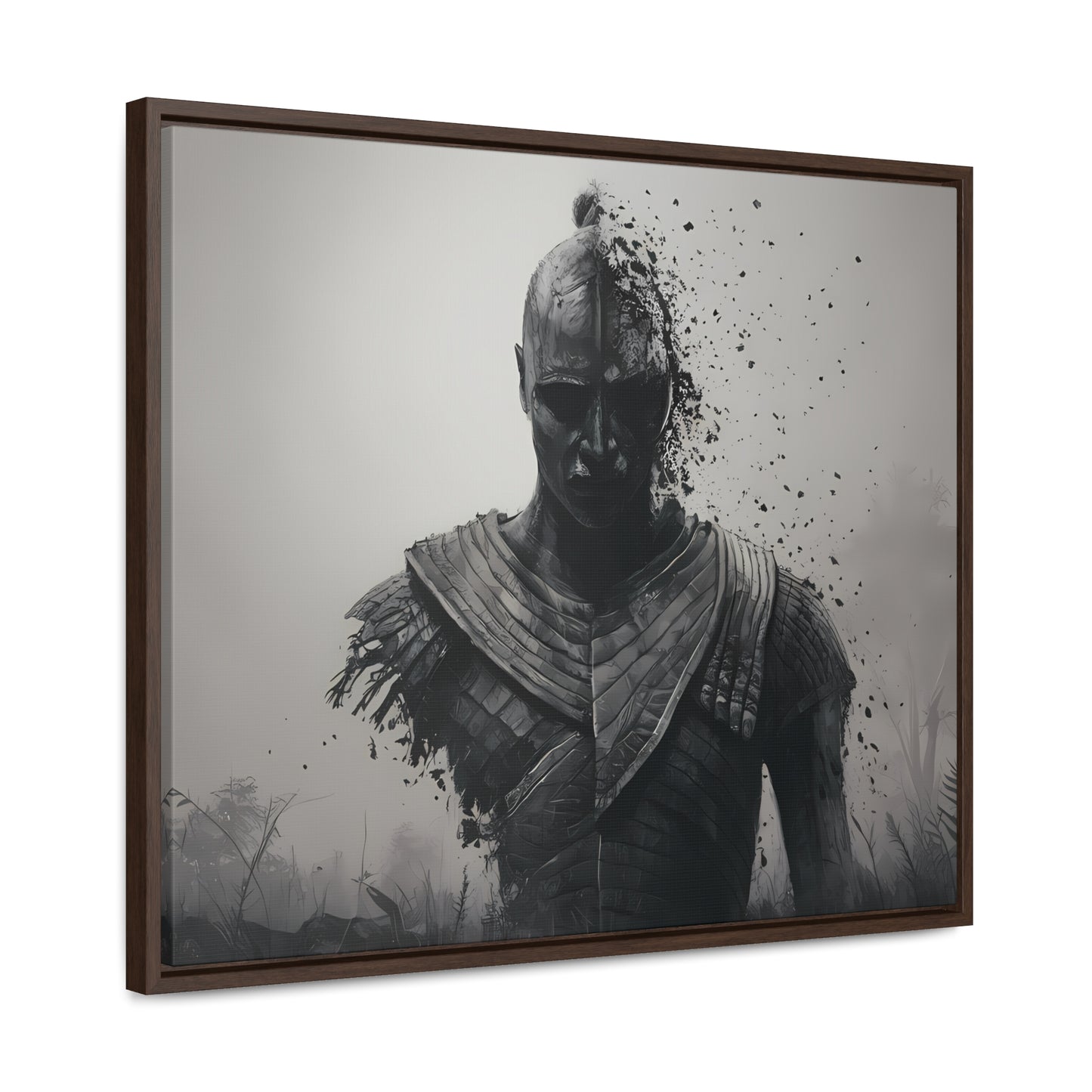 "Fragmented Warrior" - Gallery Canvas Wraps, Horizontal Frame