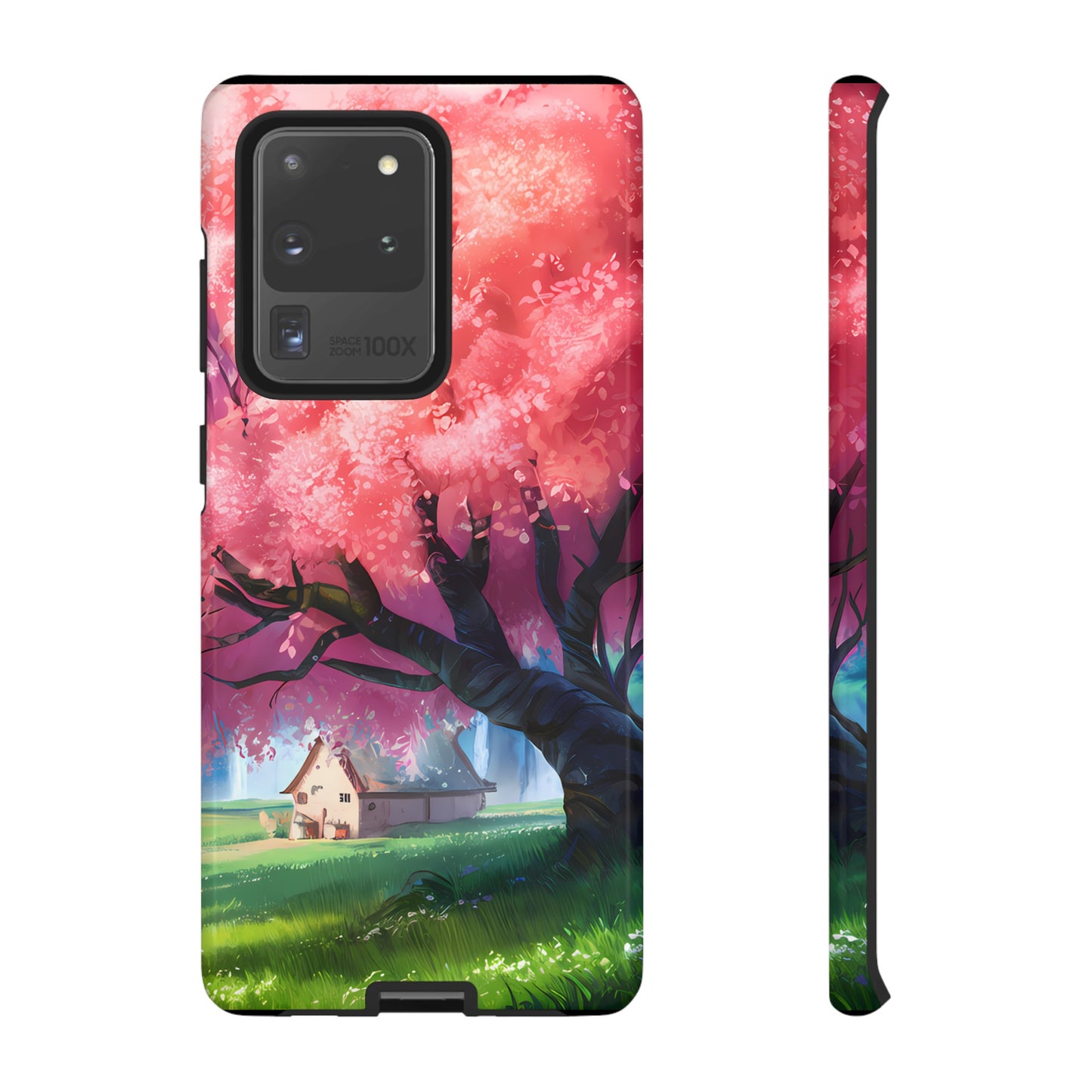 Idyllic Cherry Blossom and a Hut - Smartphone Tough Cases