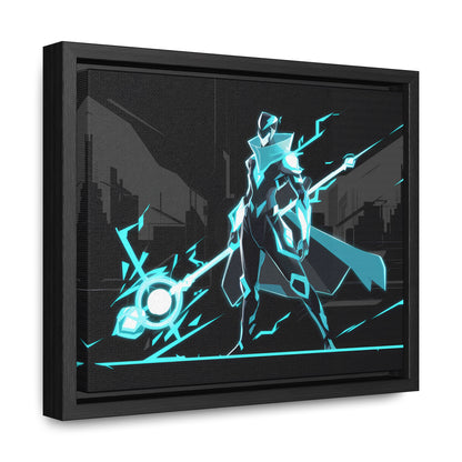 Arbiter of the Neon Void - Gallery Canvas Wraps, Horizontal Frame