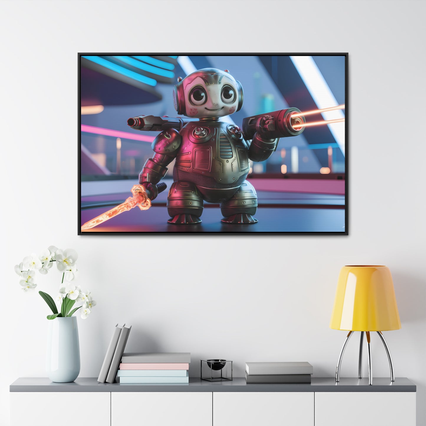 Galactic Guardian Bot - Gallery Canvas Wraps, Horizontal Frame