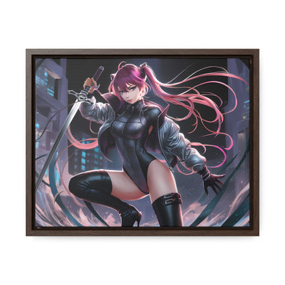 Blade of the Neon Night - Gallery Canvas Wraps, Horizontal Frame