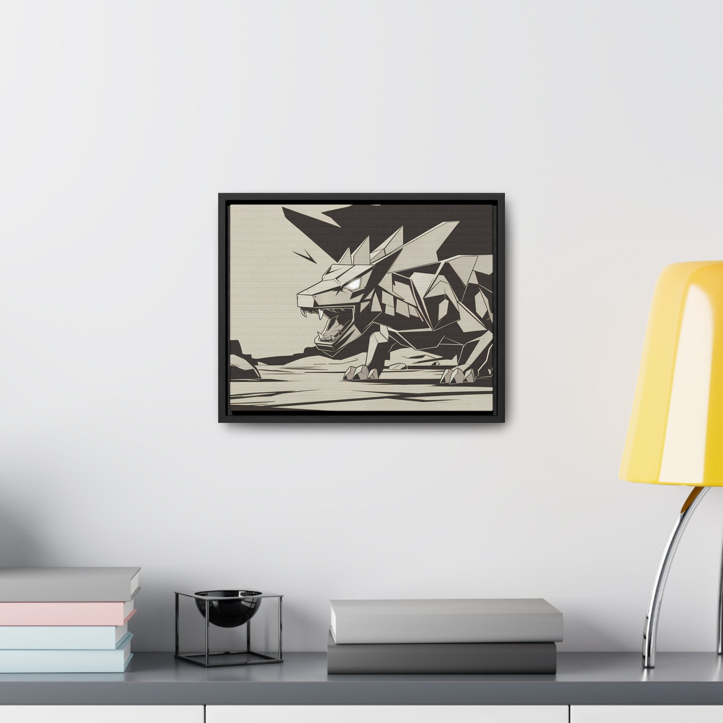 Raging Stone Guardian - Gallery Canvas Wraps, Horizontal Frame