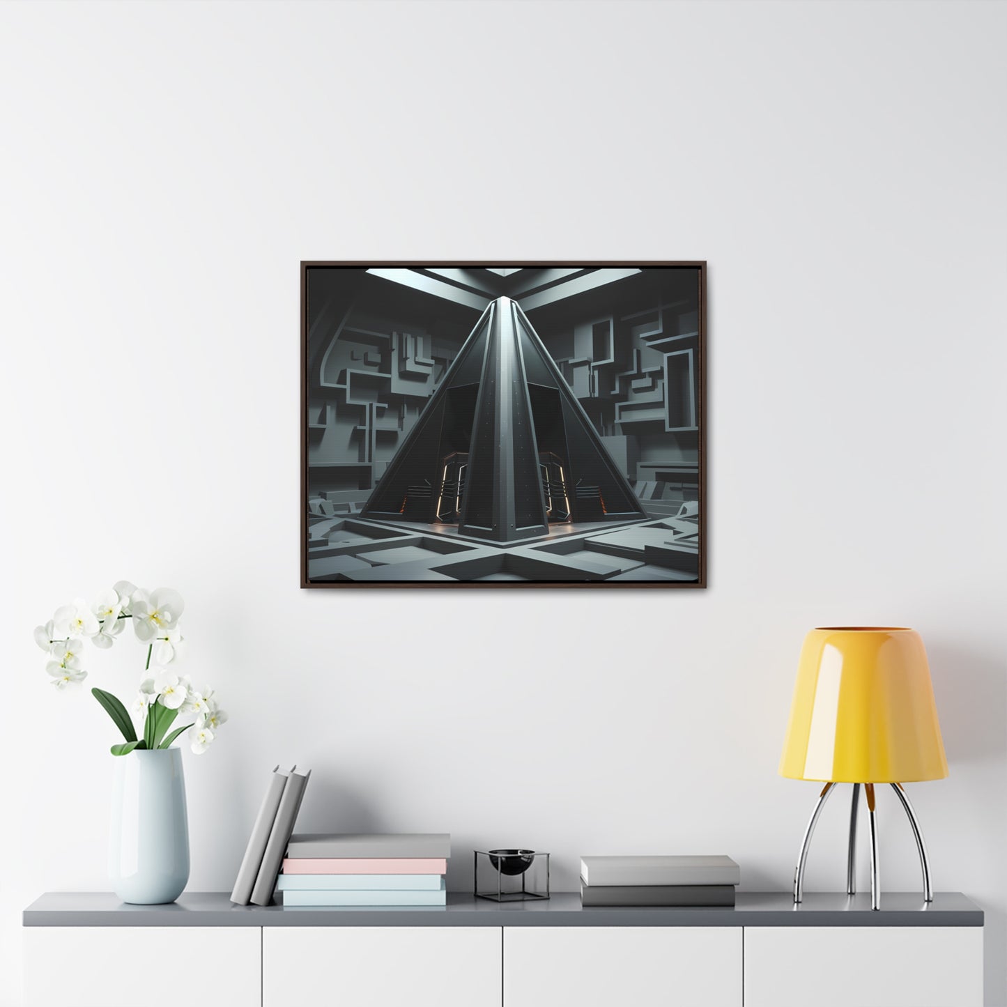 Sanctum of the Obsidian Pyramid - Gallery Canvas Wraps, Horizontal Frame