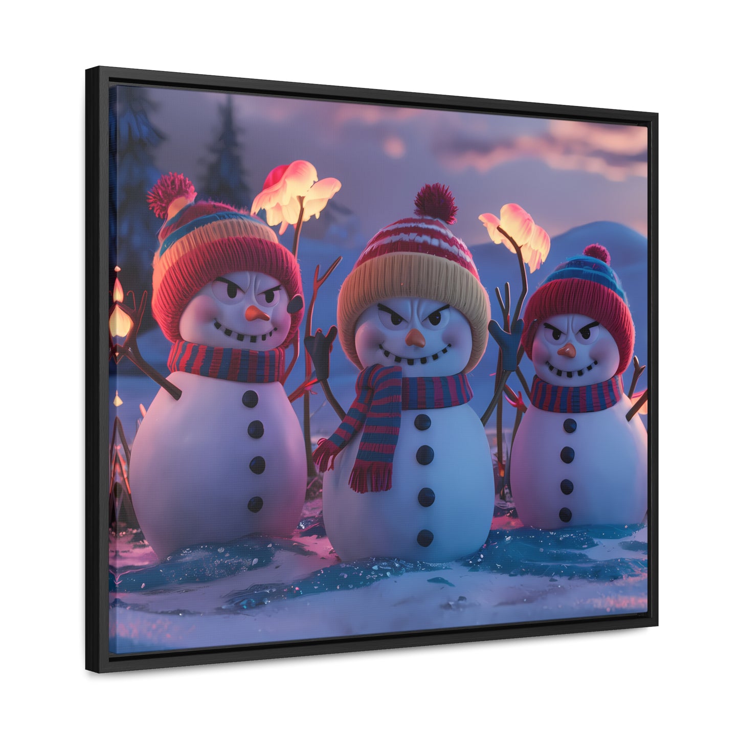 Frosty Troublemakers - Gallery Canvas Wraps, Horizontal Frame