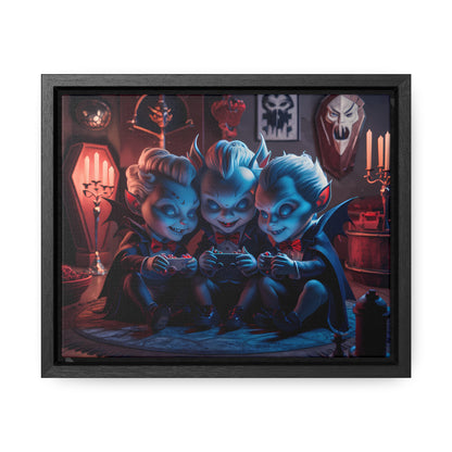 "Night of the Gaming Vampires" - Gallery Canvas Wraps, Horizontal Frame